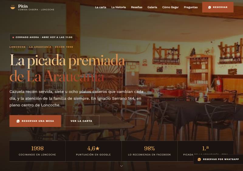 Portada del sitio de Pitín