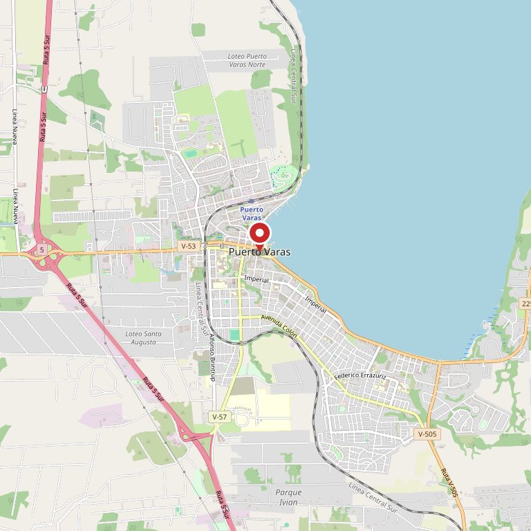 Mapa de Puerto Varas.