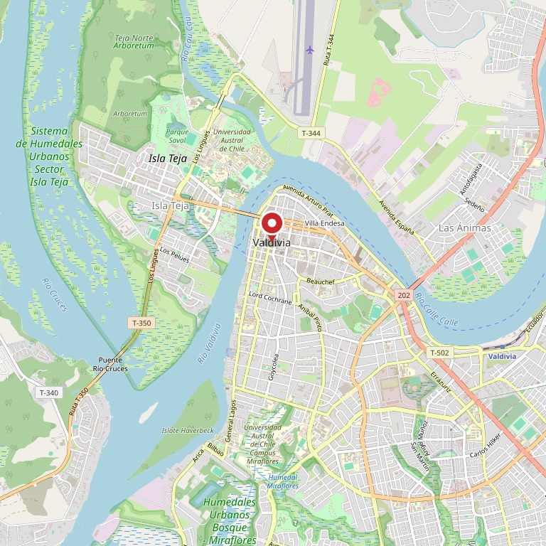 Mapa de Valdivia.