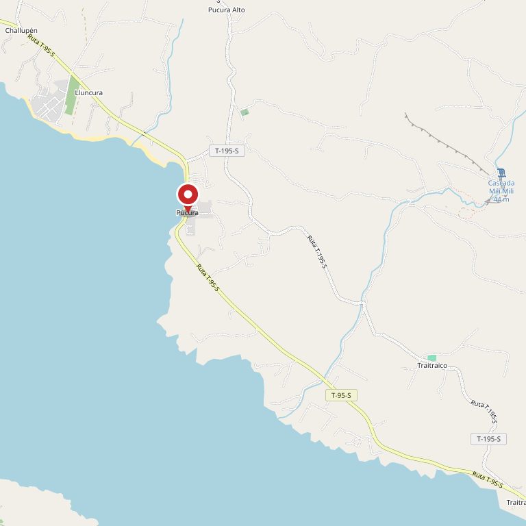 Mapa de Pucura (Coñaripe).