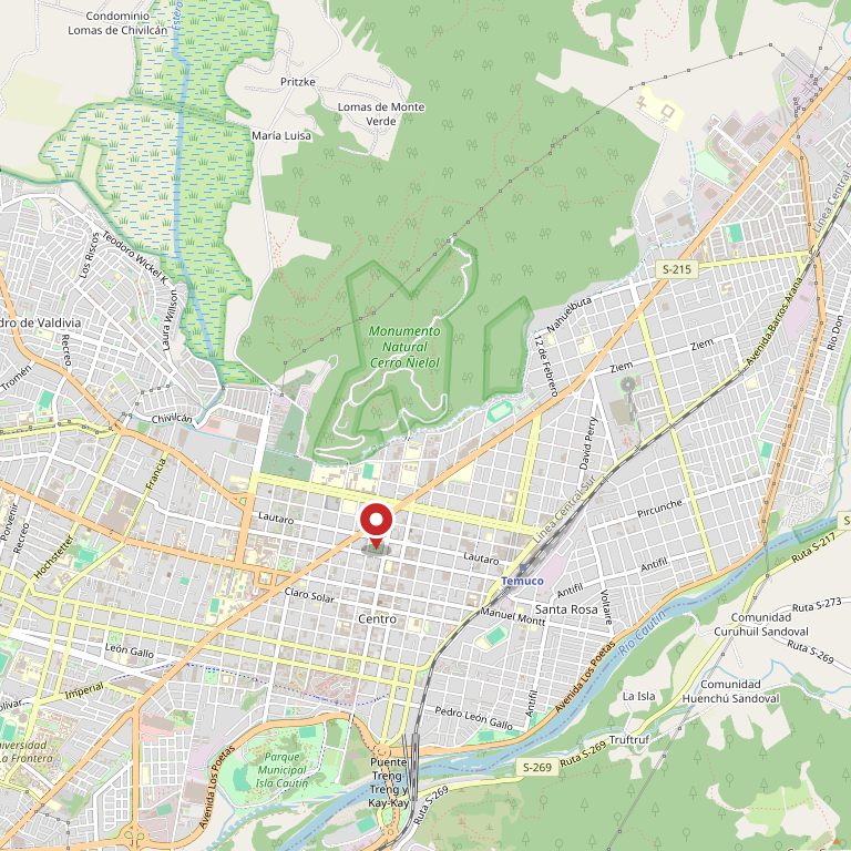 Mapa de Temuco.
